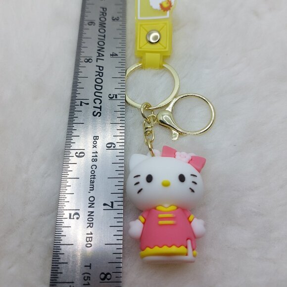 2/$25 Hello Kitty keychain wrist strap lanyard with "The sunshine Unicorn" - Picture 3 of 7